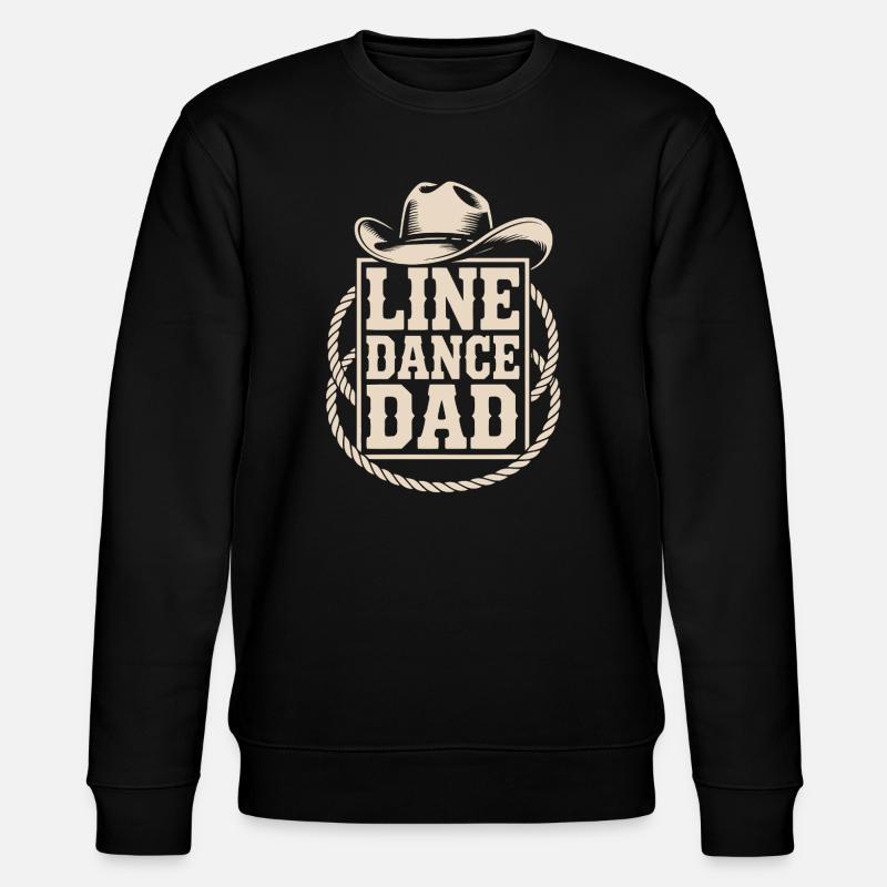 Line Dance Vater - Stanley/Stella Unisex Bio-Sweatshirt CHANGER  - Schwarz