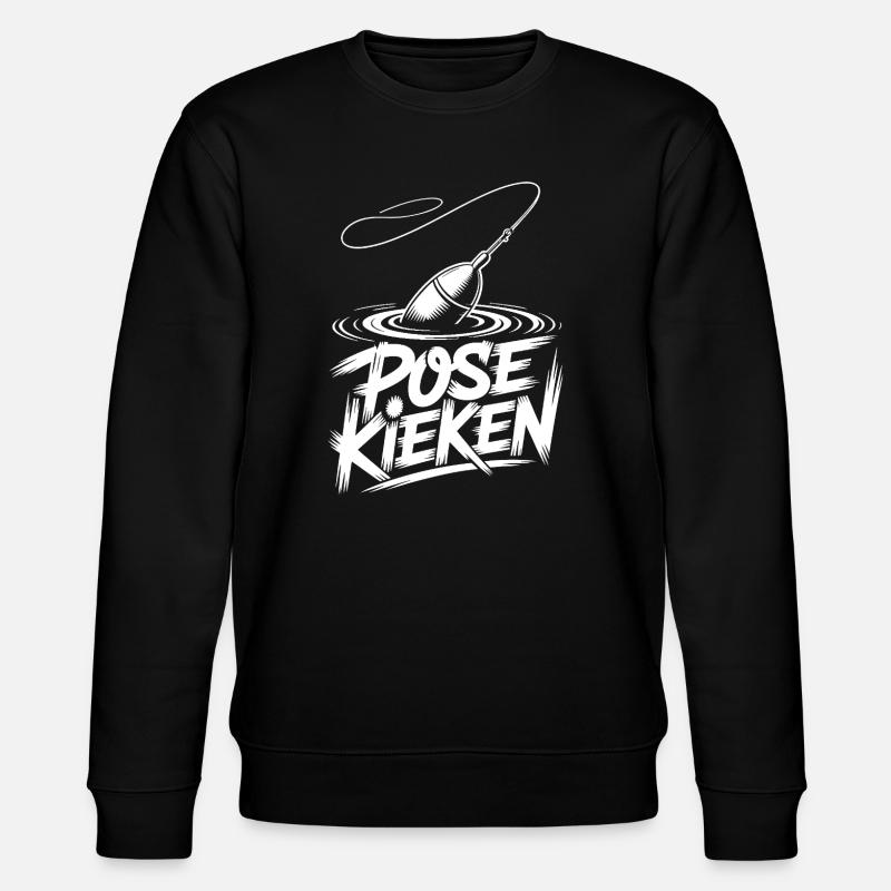 Angeln Spruch Pose - Stanley/Stella Unisex Bio-Sweatshirt CHANGER - Schwarz