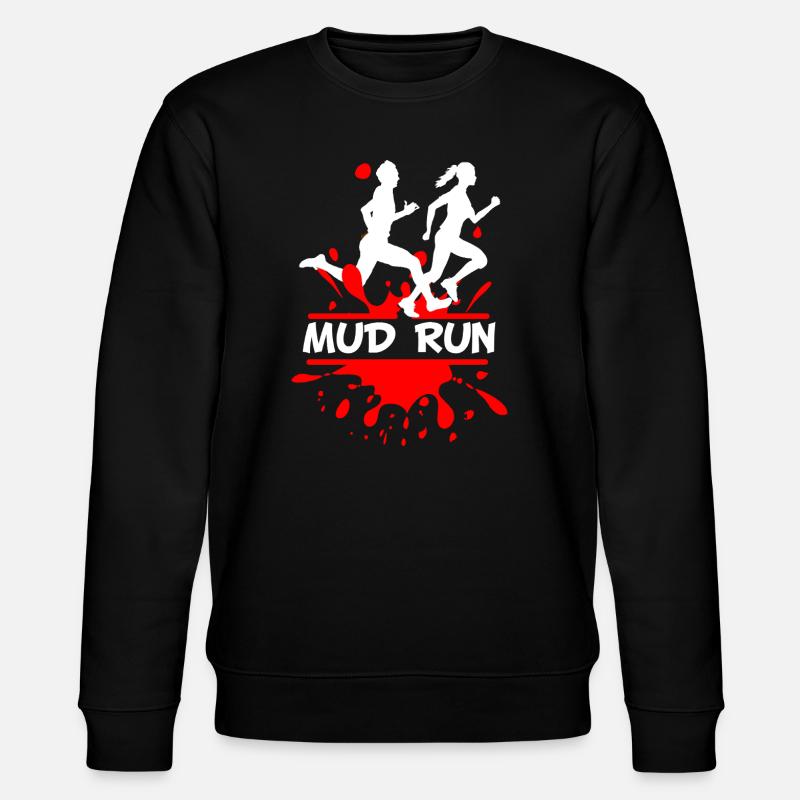 Mud Run Duo – Splash Runner Design - Stanley/Stella Unisex Bio-Sweatshirt CHANGER  - Schwarz