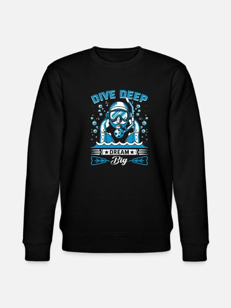 Dive deep, dream big! - Stanley/Stella CHANGER Unisex Organic Sweatshirt - black