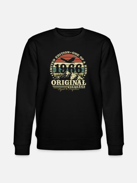 Original 1966 vintage retro bursdag - Stanley/Stella CHANGER økologisk unisex-sweatshirt - svart
