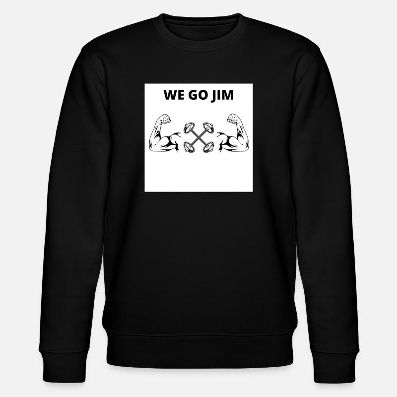 WE GO JIM - Stanley/Stella CHANGER Unisex Organic Sweatshirt - black