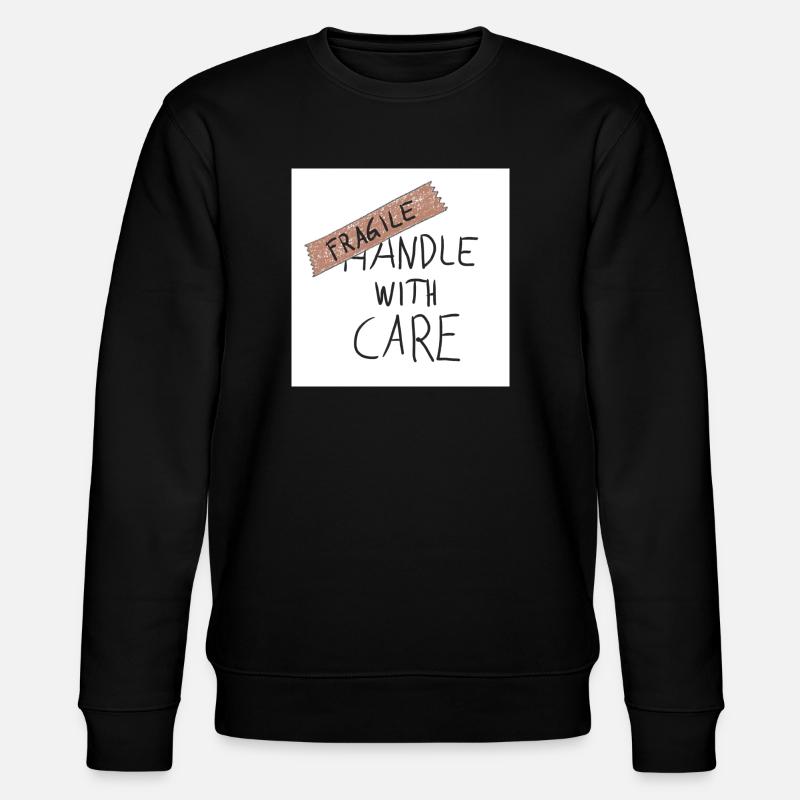 FRAGILE handle with care - Stanley/Stella Unisex Bio-Sweatshirt CHANGER  - Schwarz