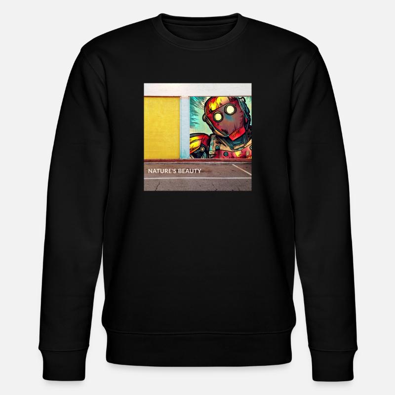 Robot natures beauty - Stanley/Stella Unisex Bio-Sweatshirt CHANGER  - Schwarz