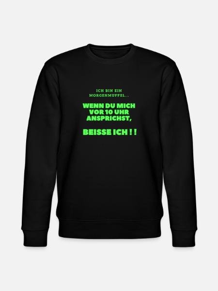 Ich bin ein Morgenmuffel... - Stanley/Stella Unisex Bio-Sweatshirt CHANGER  - Schwarz