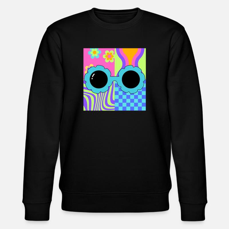 Flower Power des années 80 - Sweat bio CHANGER Stanley/Stella Unisexe - noir