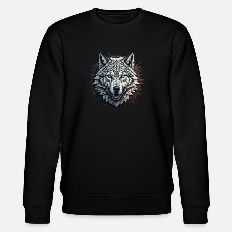 Wolf - Stanley/Stella Unisex Bio-Sweatshirt CHANGER  - Schwarz