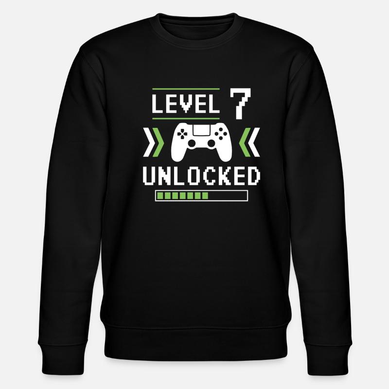 Level 7 Unlocked - Stanley/Stella CHANGER Unisex Organic Sweatshirt - black