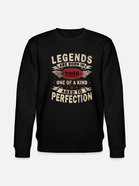 Vintage Legend 2000 Geschenk von 2000 - Jahrgang - Stanley/Stella Unisex Bio-Sweatshirt CHANGER  - Schwarz
