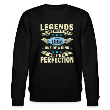Legends Are Born En Février 1995 Edition Limitée - Sweat bio CHANGER Stanley/Stella Unisexe - noir - Devant - Nik (191cm) & Marisol (170cm)