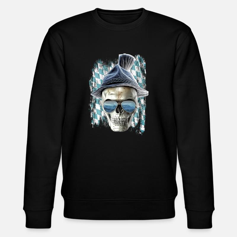 Bavarian skull - Stanley/Stella CHANGER Unisex Organic Sweatshirt - black
