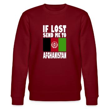 Slogan du drapeau afghan - Sweat bio CHANGER Stanley/Stella Unisexe - bordeaux - Devant - Nik (191cm) & Marisol (170cm)