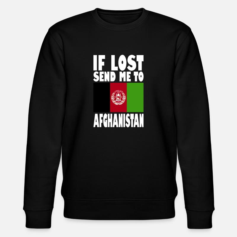 Afghanistan Flagge Spruch - Stanley/Stella Unisex Bio-Sweatshirt CHANGER  - Schwarz