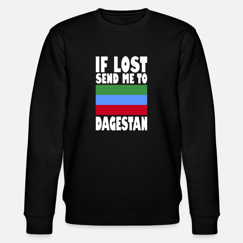 Dagestan Flag Saying - Stanley/Stella CHANGER Unisex Organic Sweatshirt - black
