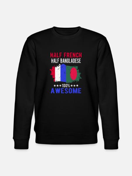 Half French Half Bangladeshi - Stanley/Stella CHANGER Unisex Organic Sweatshirt - black