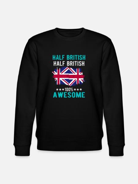 Half British Half British - Stanley/Stella CHANGER Unisex Organic Sweatshirt - black