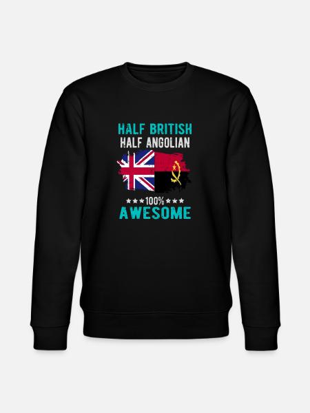 Half British Half Angolier - Stanley/Stella CHANGER Unisex Organic Sweatshirt - black