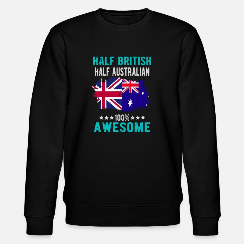 Moitié britannique moitié australien - Sweat bio CHANGER Stanley/Stella Unisexe - noir