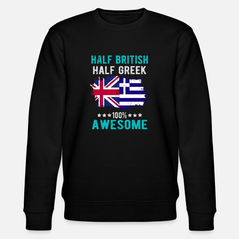 Moitié britannique moitié grecque - Sweat bio CHANGER Stanley/Stella Unisexe - noir