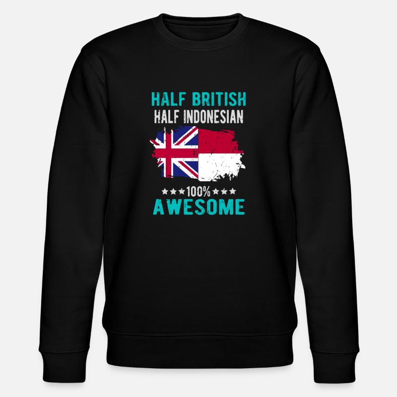 Moitié britannique moitié indonésienne - Sweat bio CHANGER Stanley/Stella Unisexe - noir