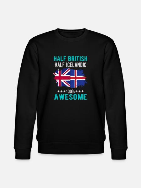 Halb Brite Halb Isländer - Stanley/Stella Unisex Bio-Sweatshirt CHANGER - Schwarz