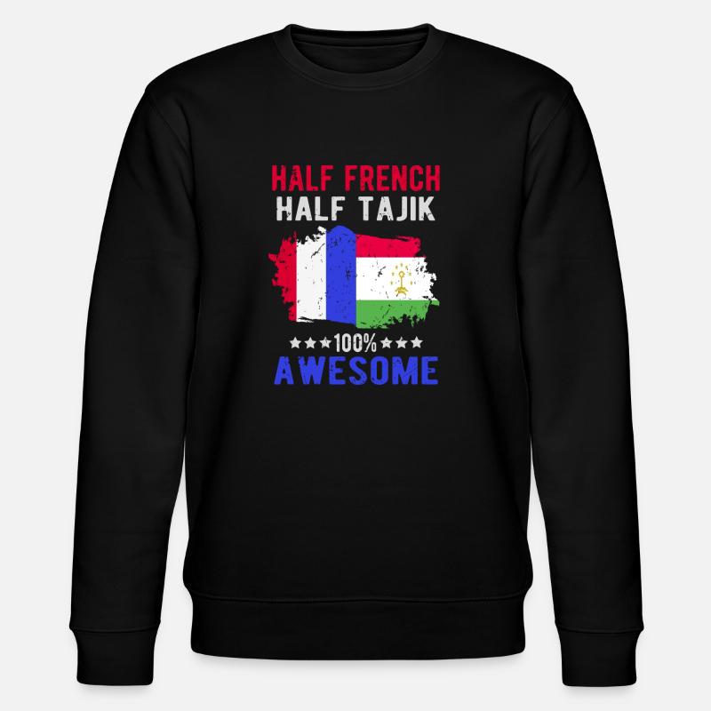 Moitié Français moitié tadjik - Sweat bio CHANGER Stanley/Stella Unisexe - noir