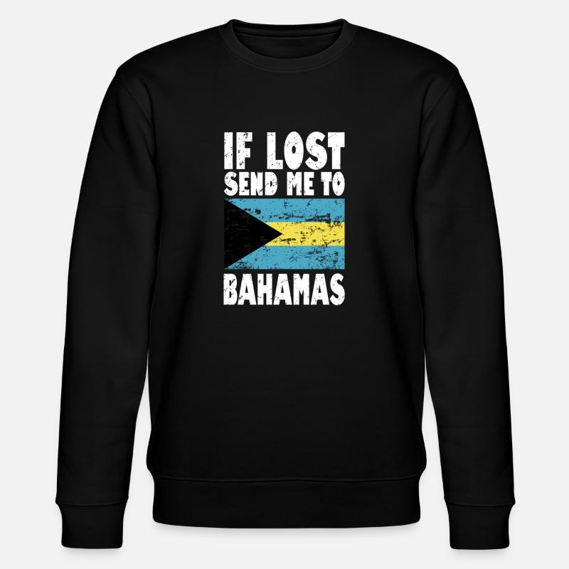 Bahamas Flag Saying - Stanley/Stella CHANGER Unisex Organic Sweatshirt - black