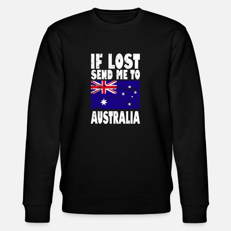 Australien Flagge Spruch - Stanley/Stella Unisex Bio-Sweatshirt CHANGER  - Schwarz