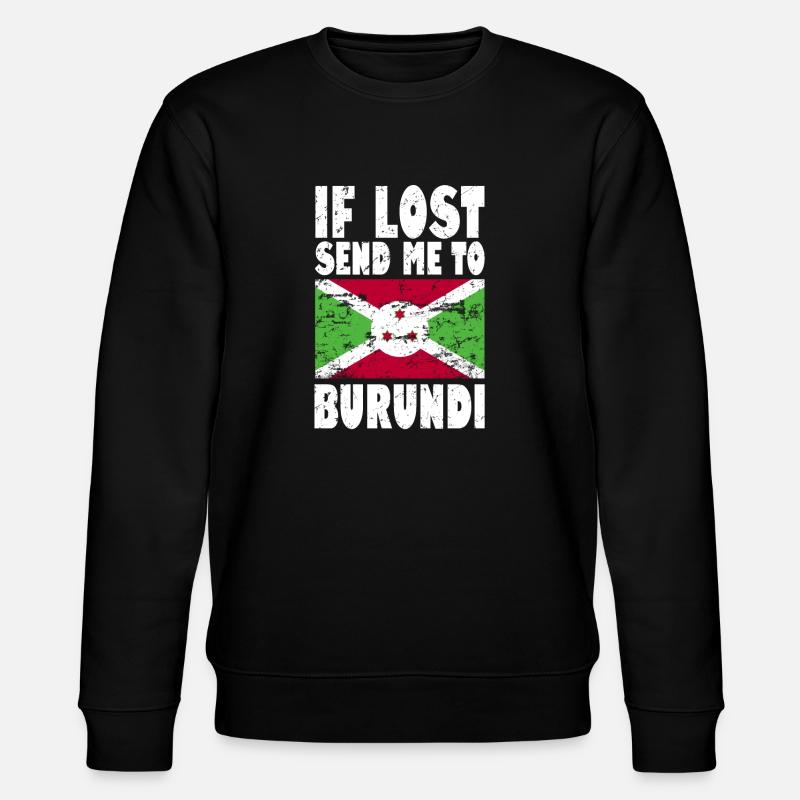 Drapeau du Burundi - Sweat bio CHANGER Stanley/Stella Unisexe - noir