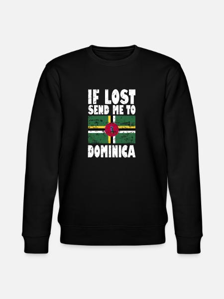 Dominica Flag Saying - Stanley/Stella CHANGER Unisex Organic Sweatshirt - black