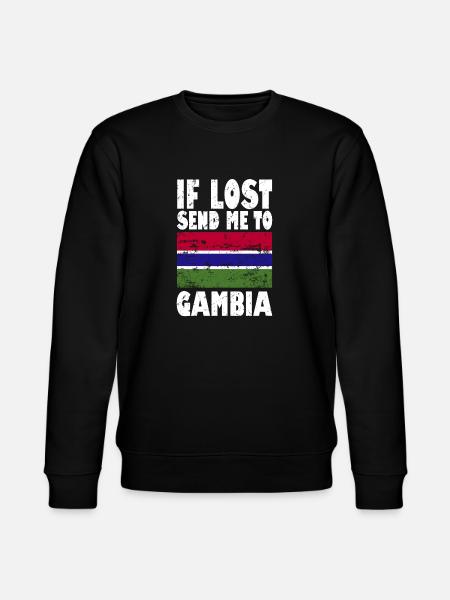 Gambia Flag Saying - Stanley/Stella CHANGER Unisex Organic Sweatshirt - black