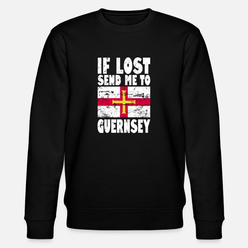 Dicton du drapeau de Guernesey - Sweat bio CHANGER Stanley/Stella Unisexe - noir