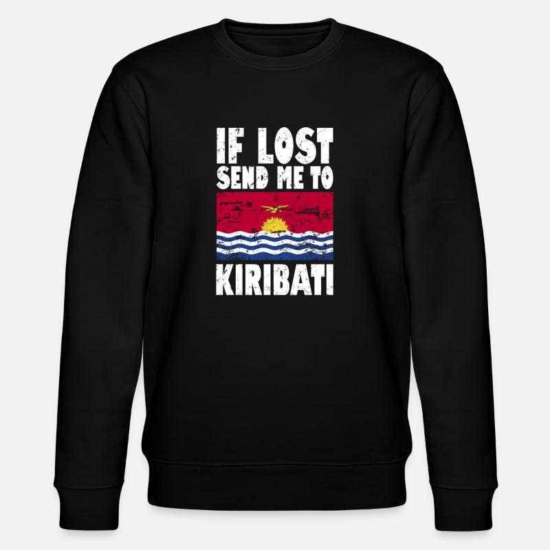 Kiribati Flag Saying - Stanley/Stella CHANGER Unisex Organic Sweatshirt - black