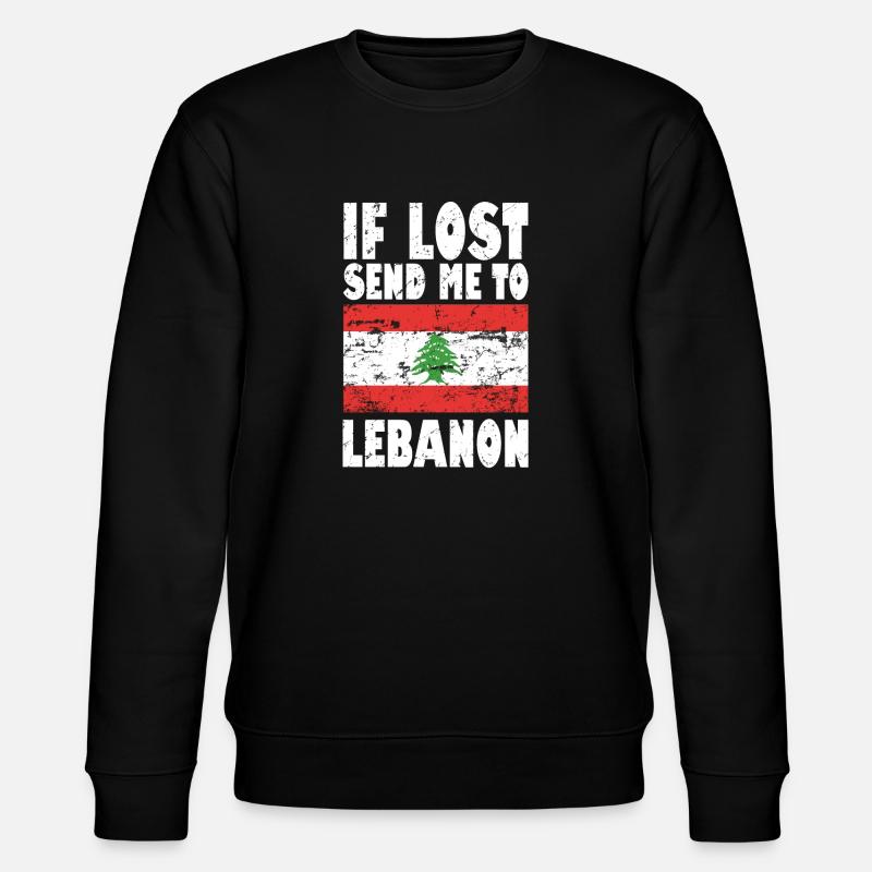 Libanon Flagge Spruch - Stanley/Stella Unisex Bio-Sweatshirt CHANGER  - Schwarz