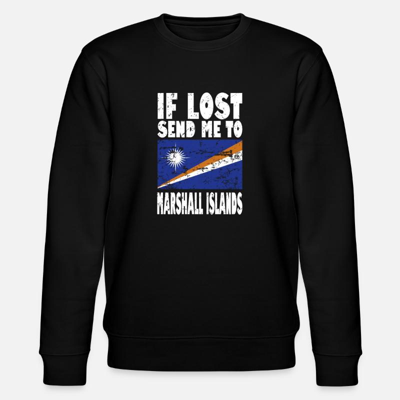 Marshall Islands Flag Saying - Stanley/Stella CHANGER Unisex Organic Sweatshirt - black