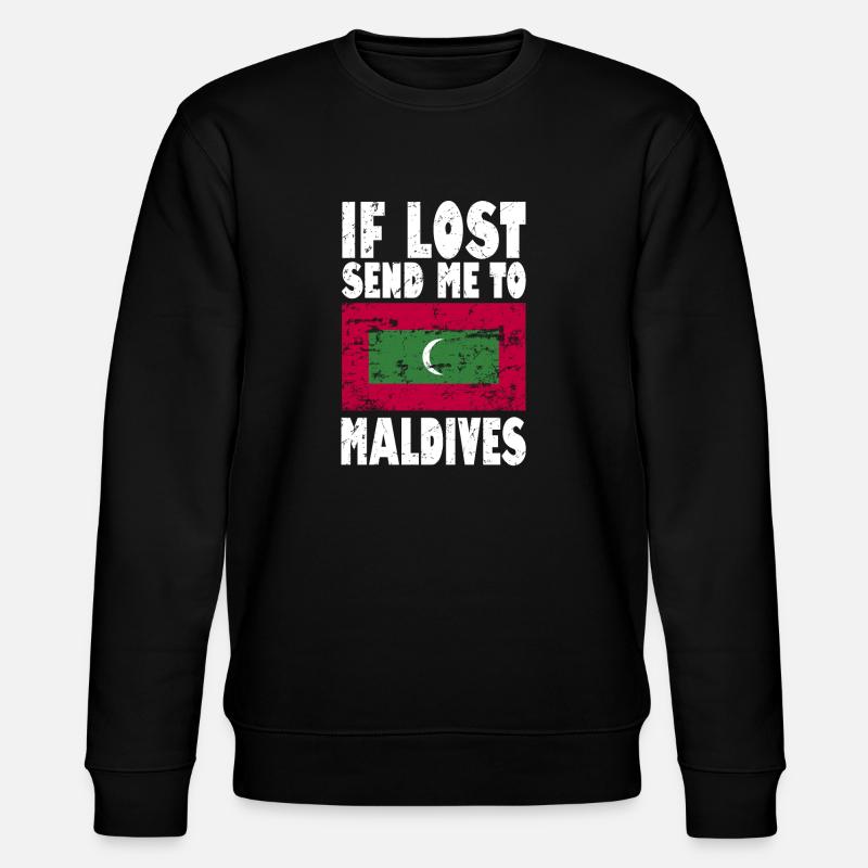Drapeau des Maldives - Sweat bio CHANGER Stanley/Stella Unisexe - noir