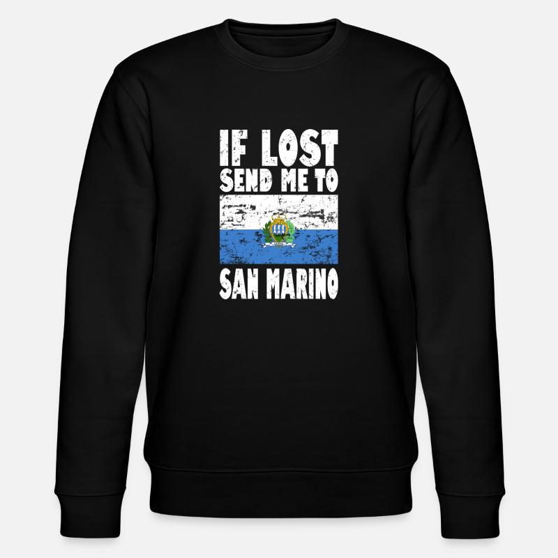 Drapeau de Saint-Marin - Sweat bio CHANGER Stanley/Stella Unisexe - noir