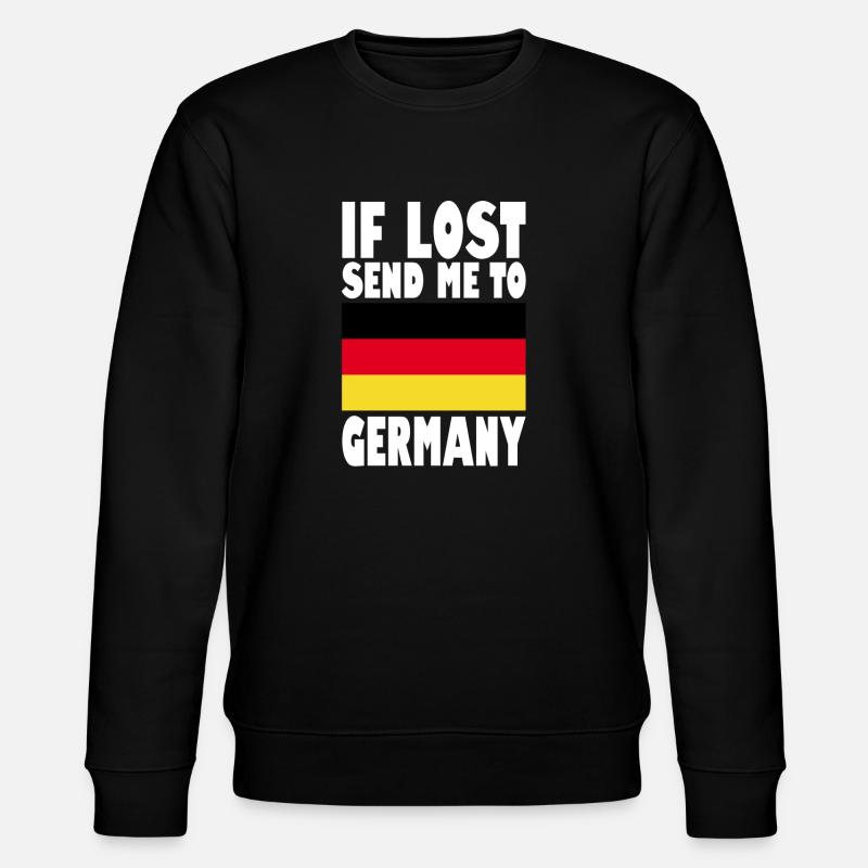 Germany Flag Slogan - Stanley/Stella CHANGER Unisex Organic Sweatshirt - black