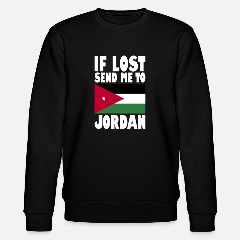 Jordan Flag Saying - Stanley/Stella CHANGER Unisex Organic Sweatshirt - black