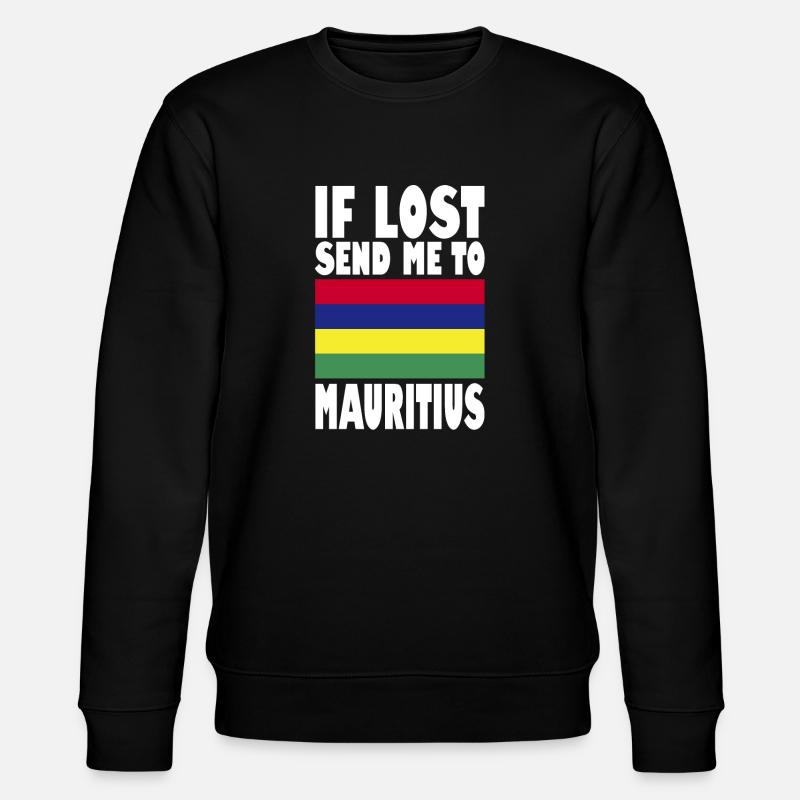 Mauritius Flagge Spruch - Stanley/Stella Unisex Bio-Sweatshirt CHANGER - Schwarz