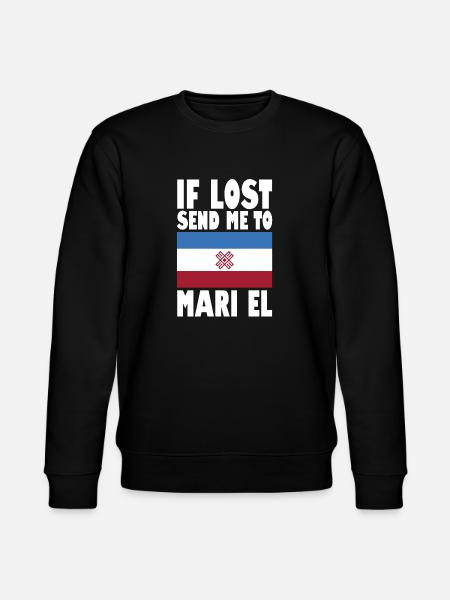 Mari El Flag Saying - Stanley/Stella CHANGER Unisex Organic Sweatshirt - black