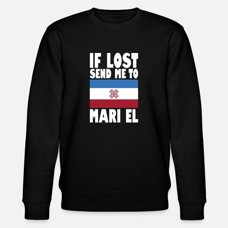 Mari El Flagge Spruch - Stanley/Stella Unisex Bio-Sweatshirt CHANGER  - Schwarz