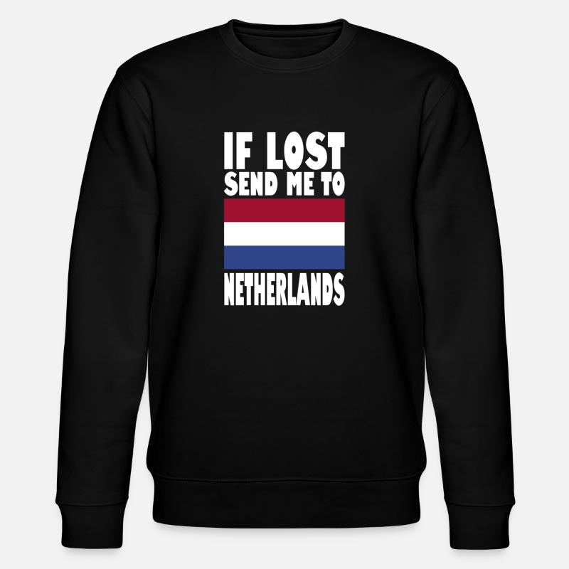 Niederlande Flagge Spruch - Stanley/Stella Unisex Bio-Sweatshirt CHANGER  - Schwarz