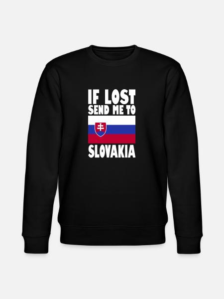 Slovakia Flag Saying - Stanley/Stella CHANGER Unisex Organic Sweatshirt - black