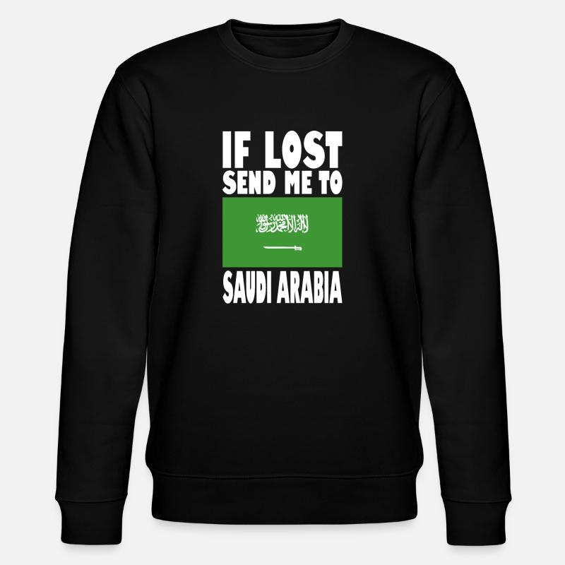 Saudi Arabien Flagge Spruch - Stanley/Stella Unisex Bio-Sweatshirt CHANGER  - Schwarz