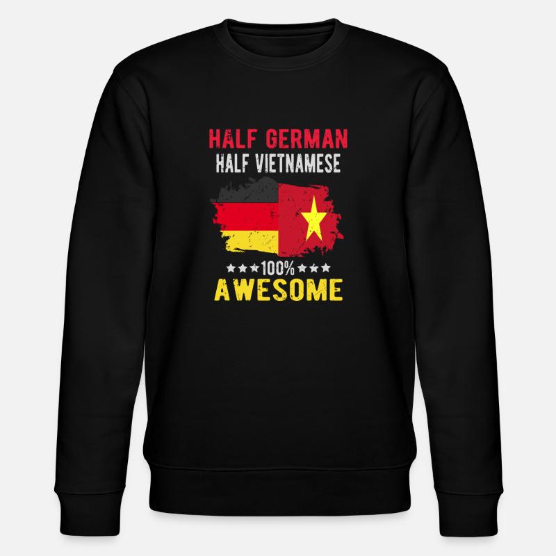 Half German Half Vietnamese - Stanley/Stella CHANGER Unisex Organic Sweatshirt - black