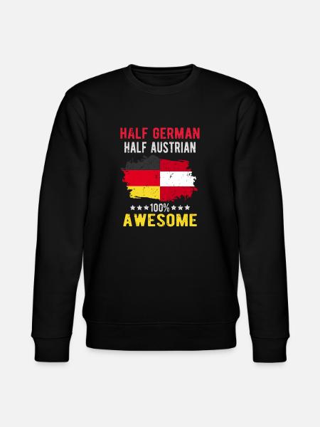 Half German Half Austrian - Stanley/Stella CHANGER Unisex Organic Sweatshirt - black