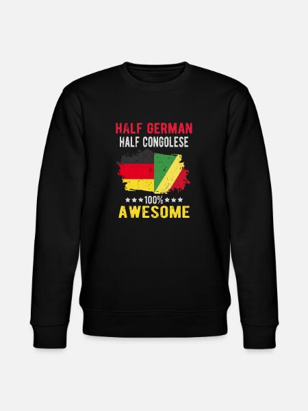 Half German Half Congolese - Stanley/Stella CHANGER Unisex Organic Sweatshirt - black