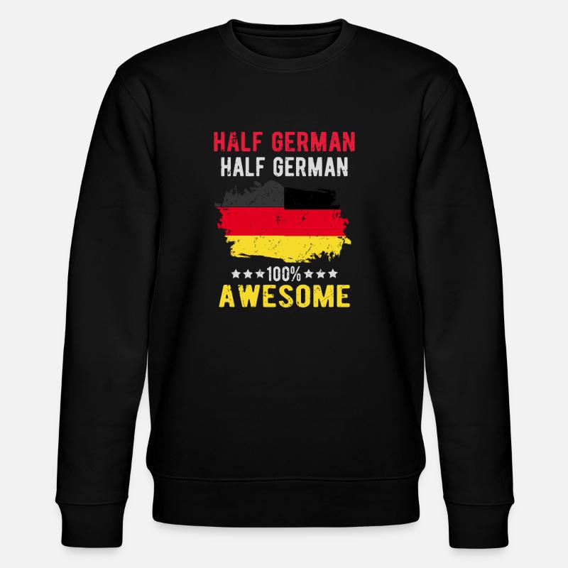 Half German Half German - Stanley/Stella CHANGER Unisex Organic Sweatshirt - black