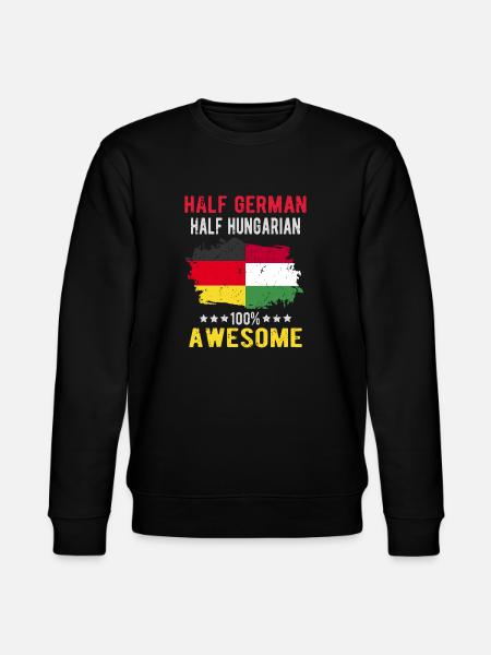 Half German Half Hungarian - Stanley/Stella CHANGER Unisex Organic Sweatshirt - black